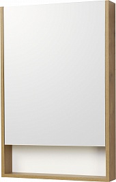 Акватон Зеркальный шкаф Сканди 55 дуб рустикальный, белый – фотография-1